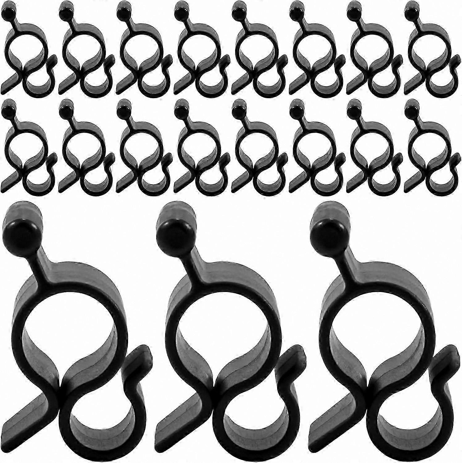 S-Shaped Hooks for Piping Rails, 20 Pack Zip Hangers for Awning and Outdoor Accessories, Suitable for Camping and Caravan Use