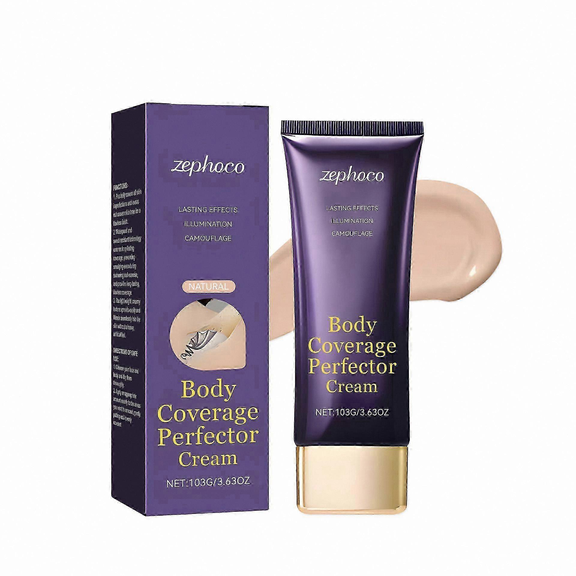 Long-Lasting Waterproof Body Foundation for Blemishes, Scars, and Spots, Transfer-Free Coverage Solution