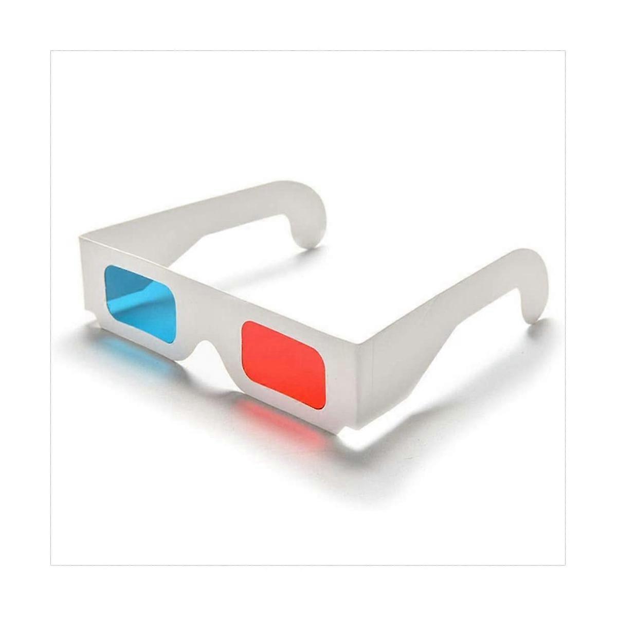 3D Glasses, 20 Pairs Red and Blue Paper Stereo Lenses for Set Anaglyph Paper 3D Glasses