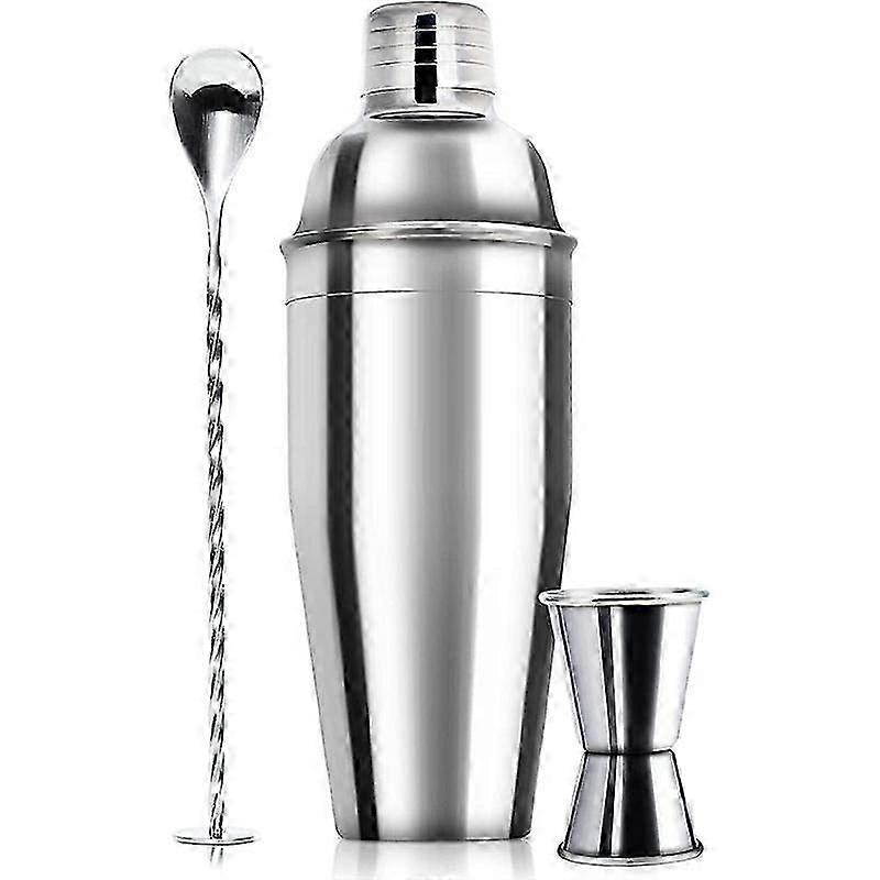 24Oz Professional Beverage Mixer Bar Set - Professional Alcoholic Drinks Shaker and Gage & Mixing Spoon Set