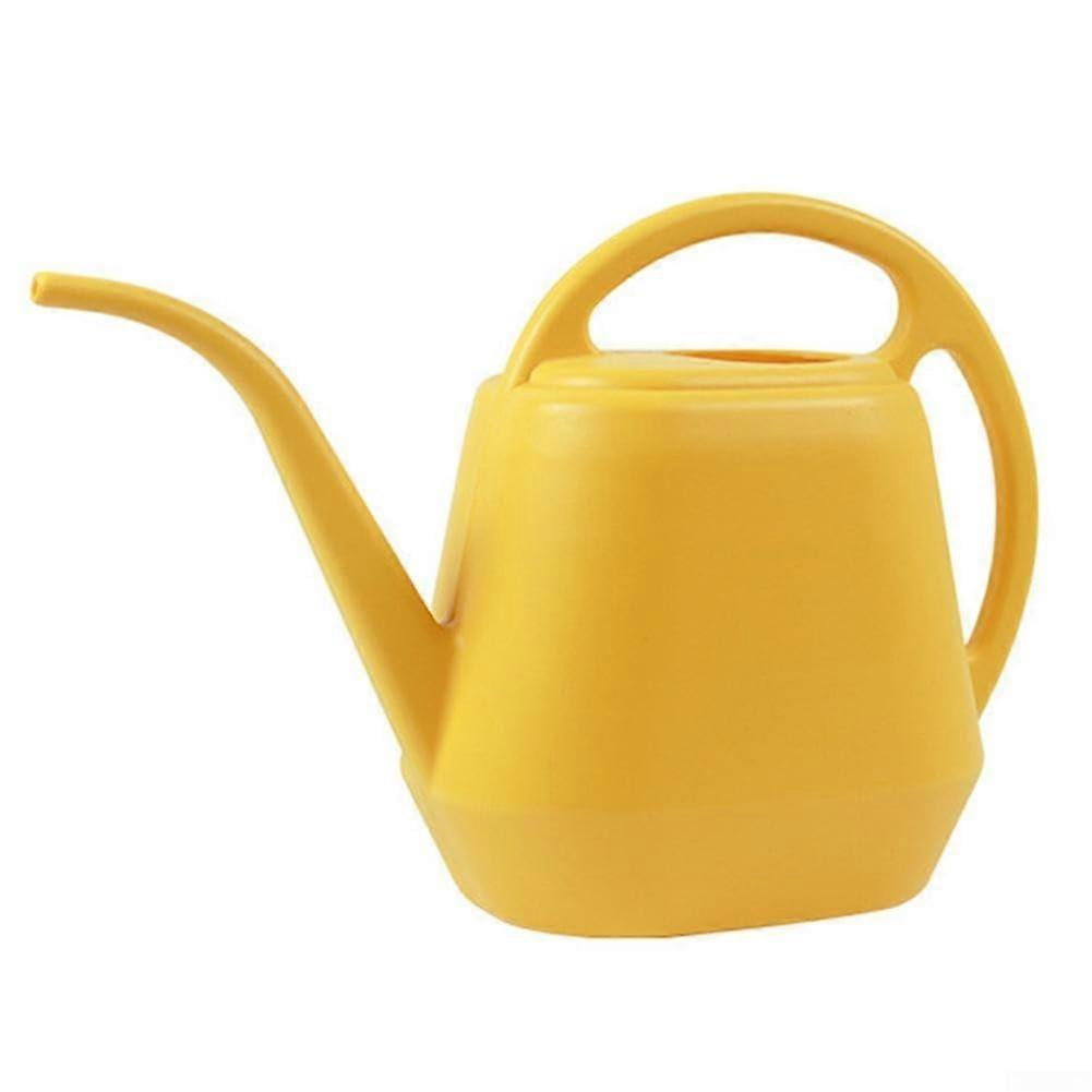 Lightweight 2L Garden Watering Can with Long Spout, for Targeted Plant Care in Home Gardens and Outdoor Spaces (Yellow)