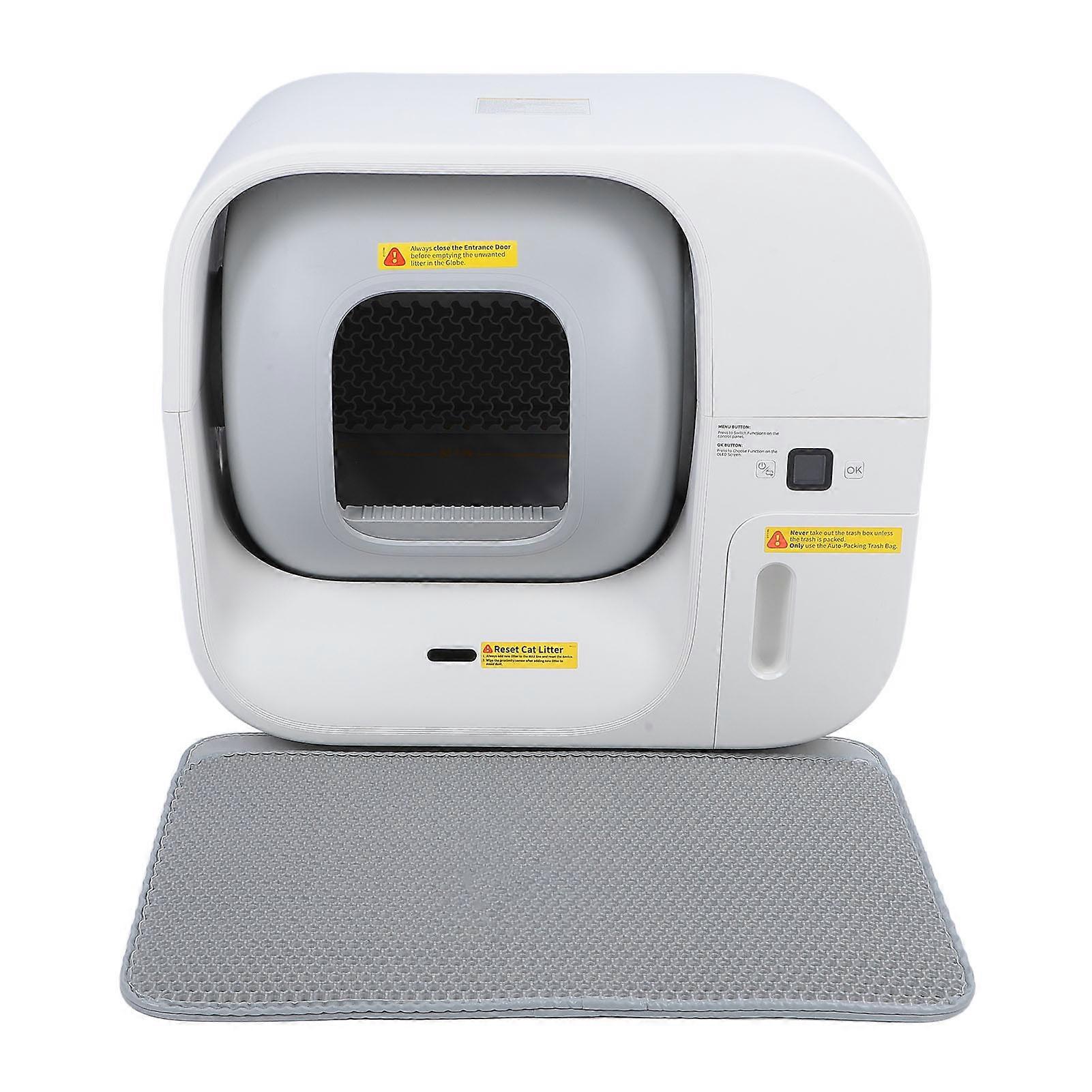 Self Cleaning Cat Litter Box 60L Large Auto with Mat 67x42x59cm