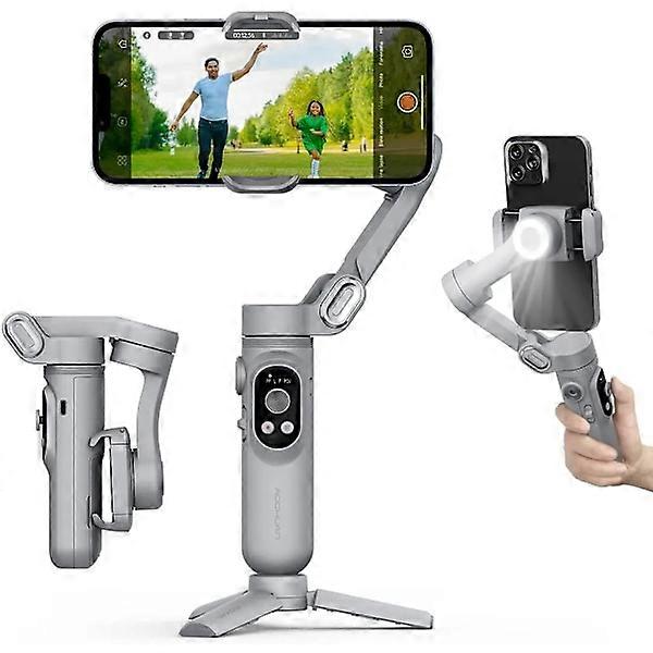 Handheld Gimbal Stabilizer 3-Axis Smart X Pro Professional for Smartphone Wireless Charging OLED Display LED Light