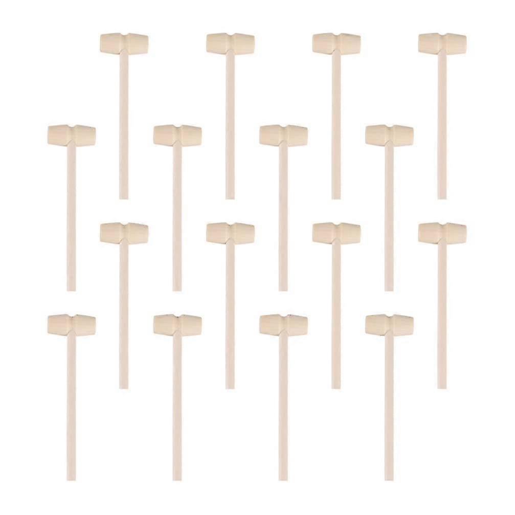 16Pcs Mini Wood Hammers Chocolate Hammer Breakable Heart Hammer Woo...