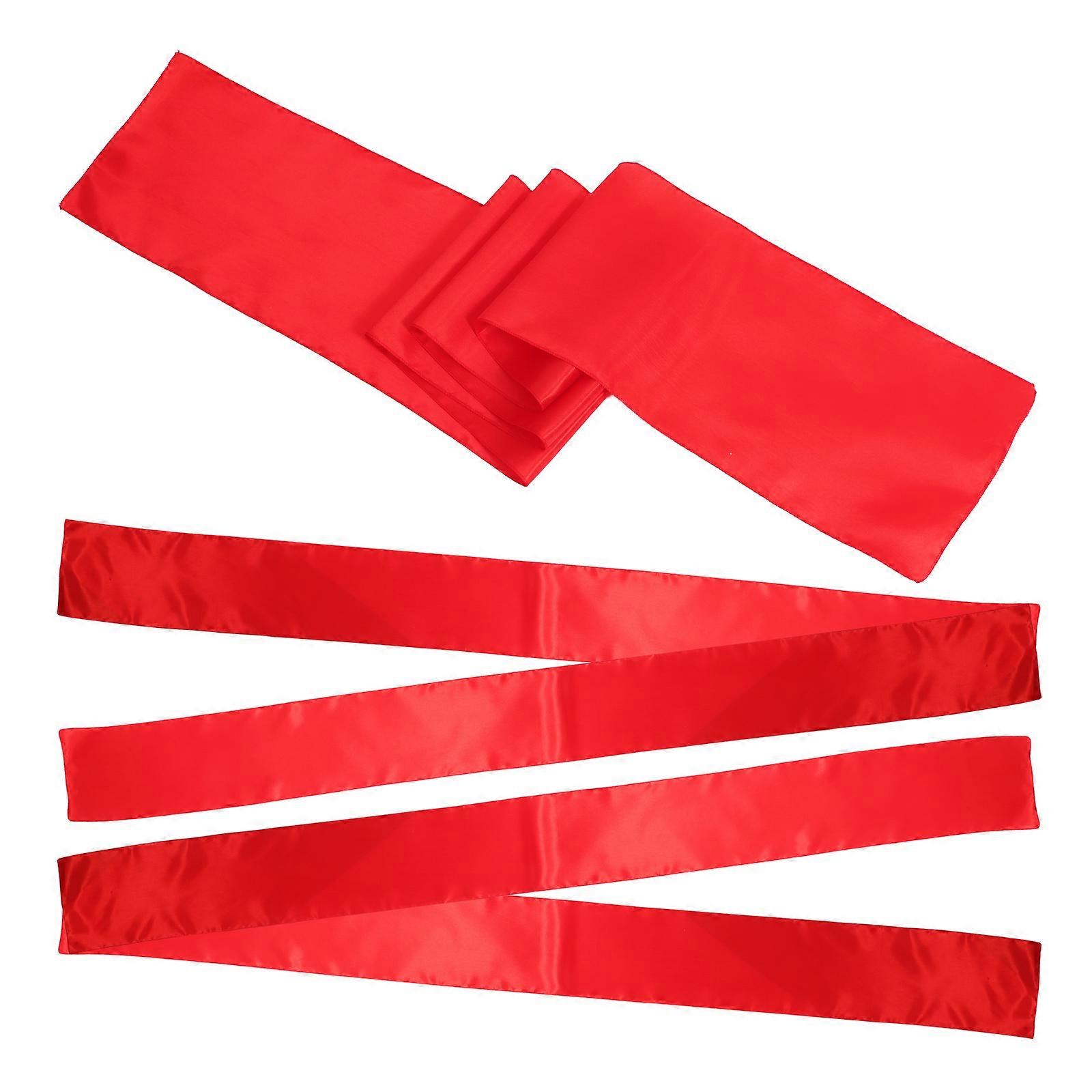 Table Runner For Wedding Decoration 5Pcs Red Silk Fabrics Elegant Dining Environment Enhancement