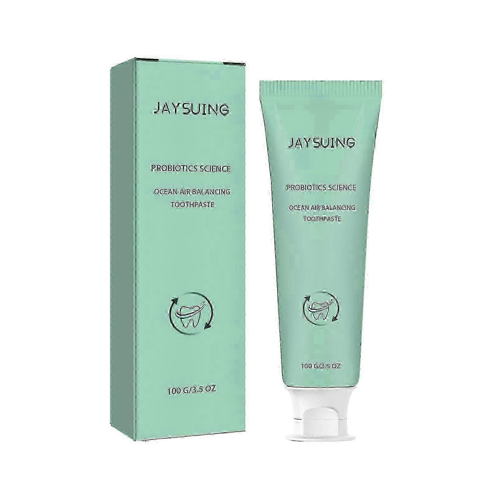 Jaysuing whitening probiotic toothpaste deeply cleans and whitens teeth, reduces bad breath, and refreshes breath