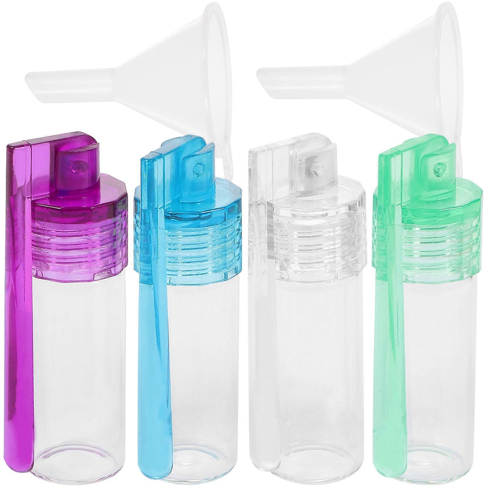1Set Glass Storage Bottle for Storage Use with Spoon and Mini Funnels