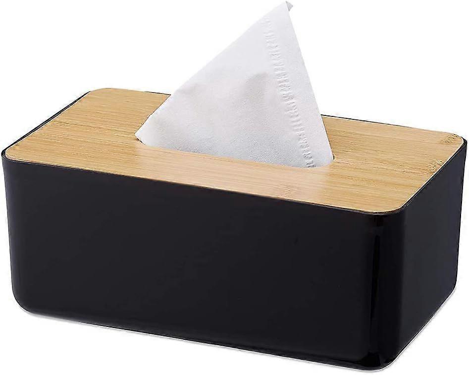 Tissue Box, Plastic Tissue Box, Creative Bamboo Tissue Box, Removable for