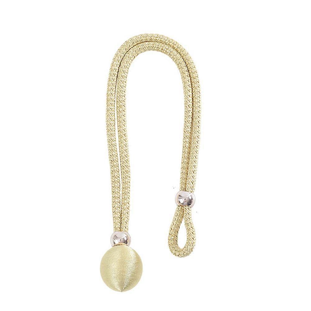 1 Pair Curtain Tiebacks 50cm Adjustable Curtain Buckle with Beads Hole-free Design