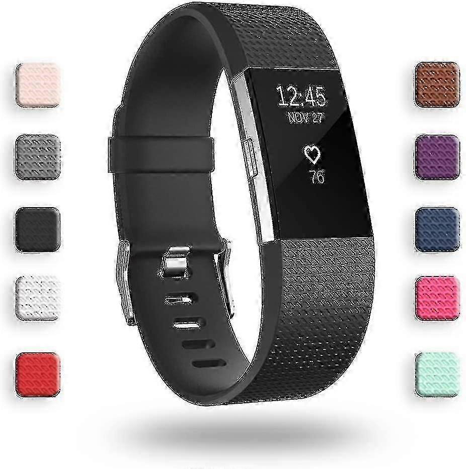 أحزمة بديلة متوافقة مع Fitbit Charge 2 ، أساور معصم رياضية كلاسيكية وإصدار خاص قابلة للتعديل