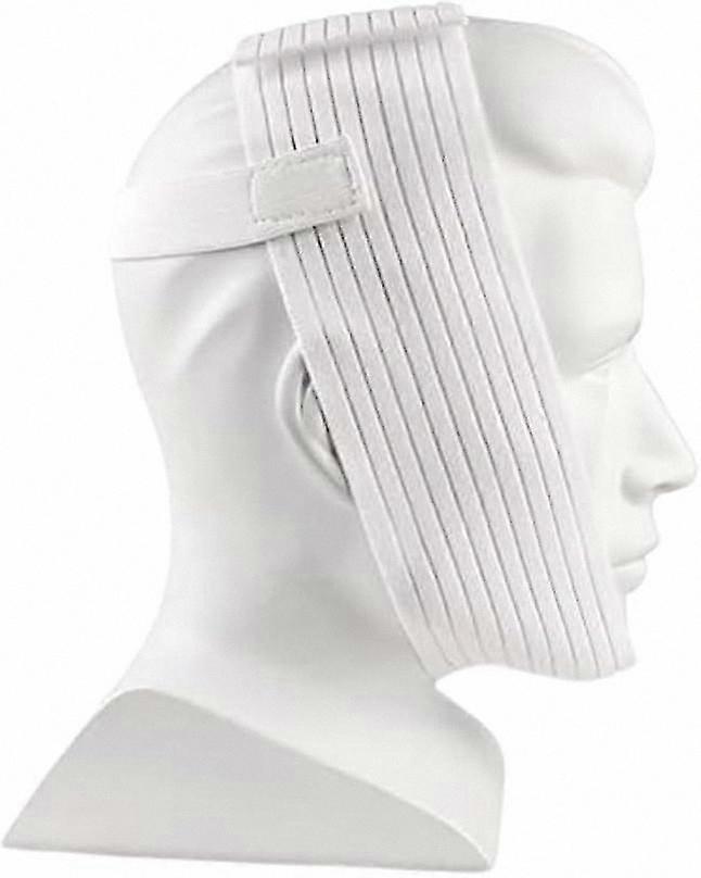 White Chin Strap for CPAP Users - Prevents Dry Mouth and Snoring - Comfortable and Adjustable Fit