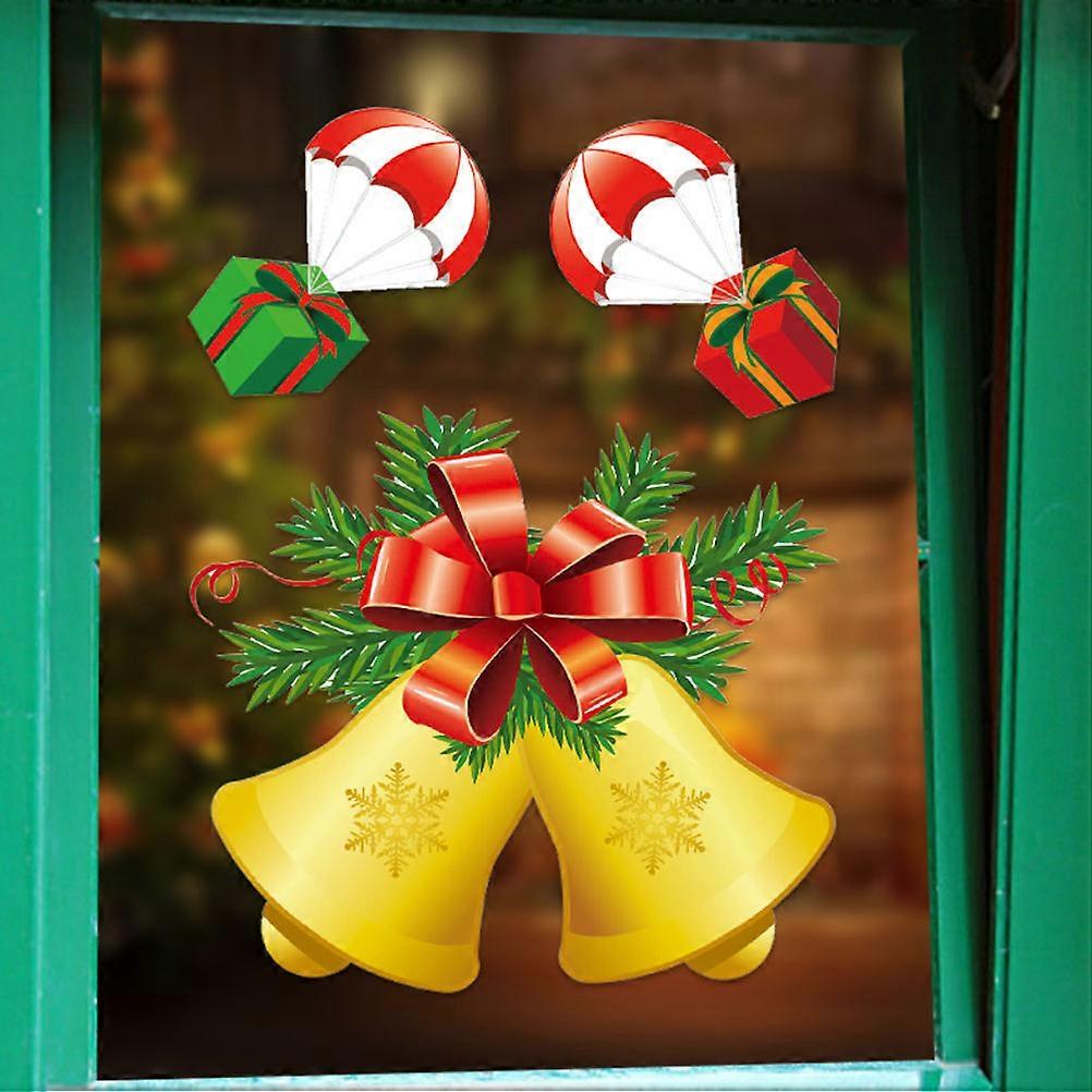 PVC Static Stickers 6 Sheets Christmas Decorations Rectangular Assorted ...