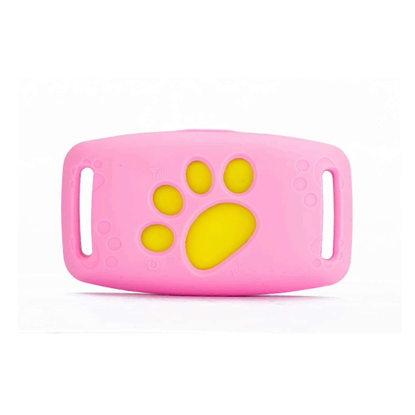 Pet GPS Tracker Dog And Cat Locator Collar Waterproof GPS Tracking Device Pink