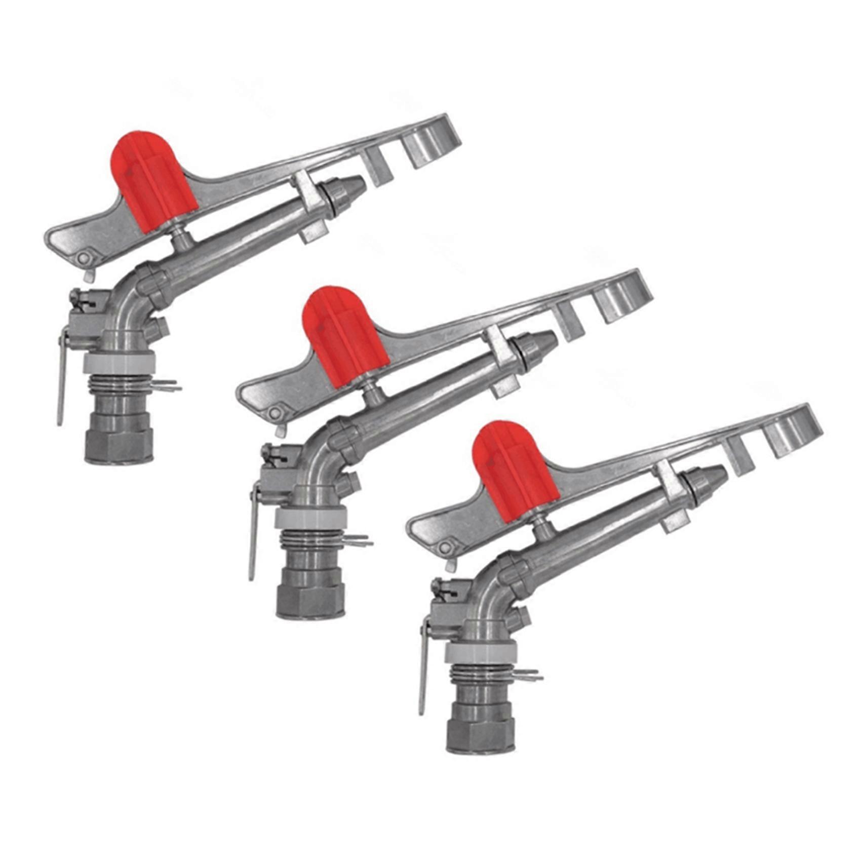 3X Zinc Alloy Nozzle Irrigation Sprinkler Water 360 Degrees Adjustable Rain Field Sprinklers 1.5 Inc