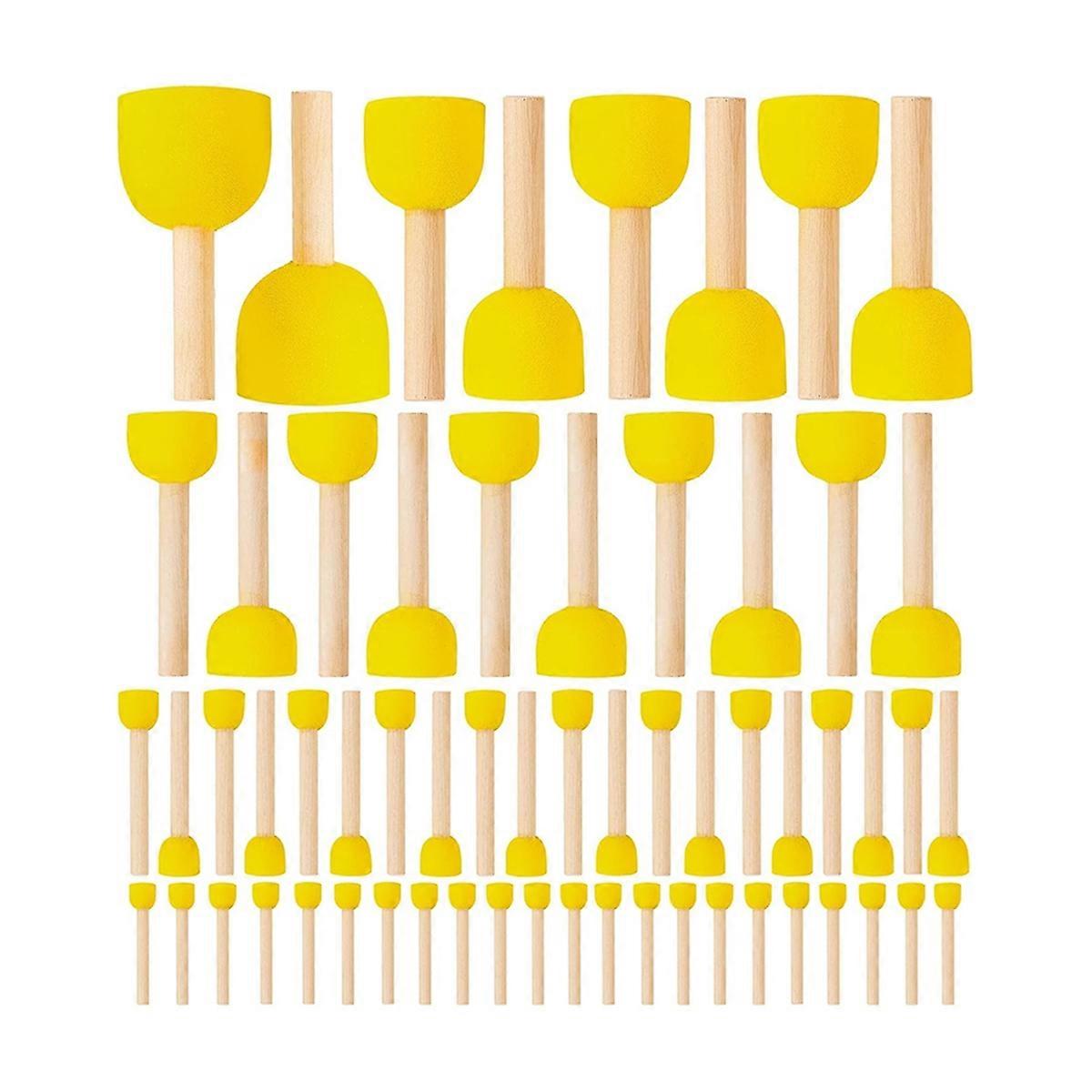 60 Pcs Round Paint Sponges Set, 5 Sizes Sponge Brushes for Painting, Sponge Paint Brushes, for DIY, Crafts and Kids Arts