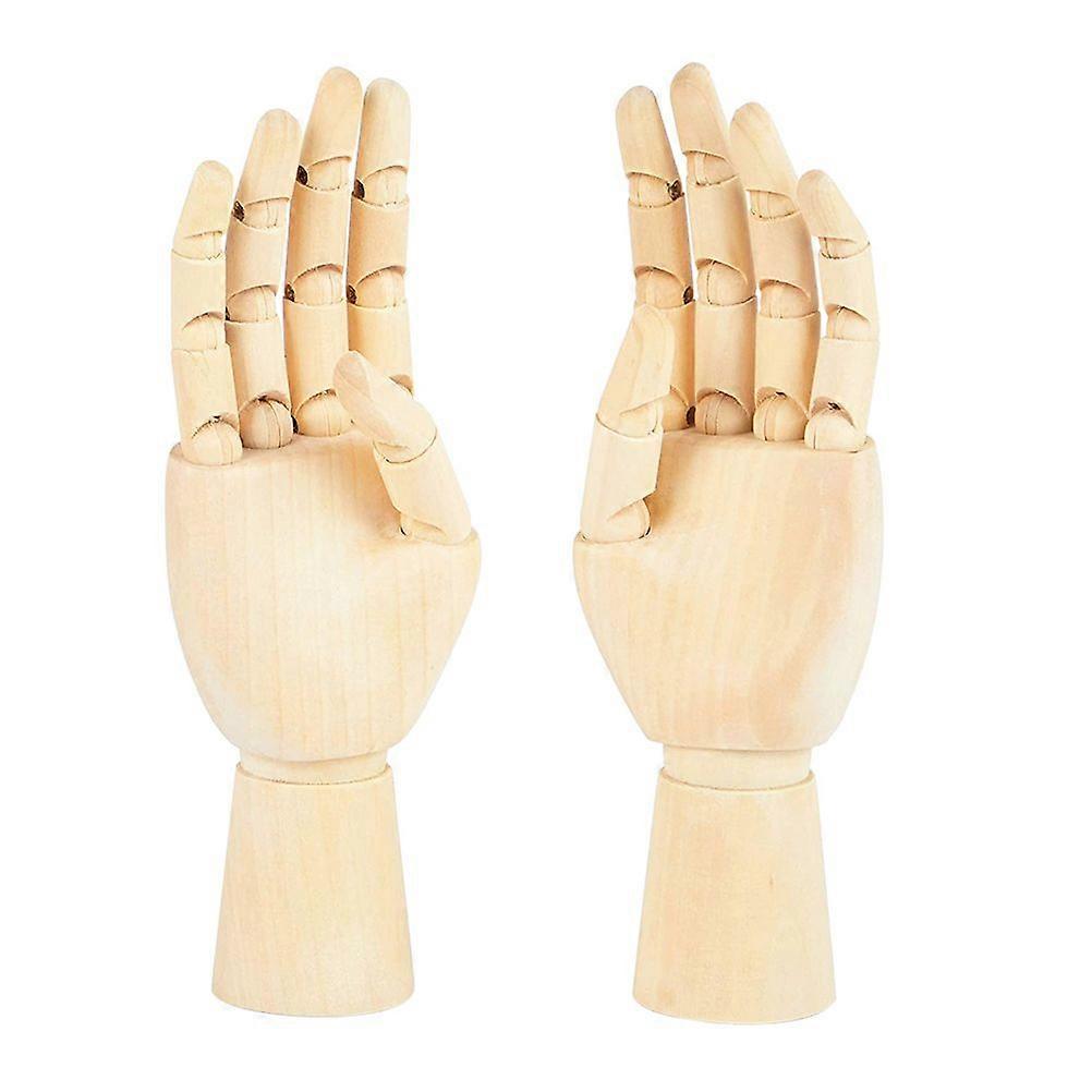 2pcs Movable Joint Puppet Left and Right Hand Models Sketch Model Adornments
