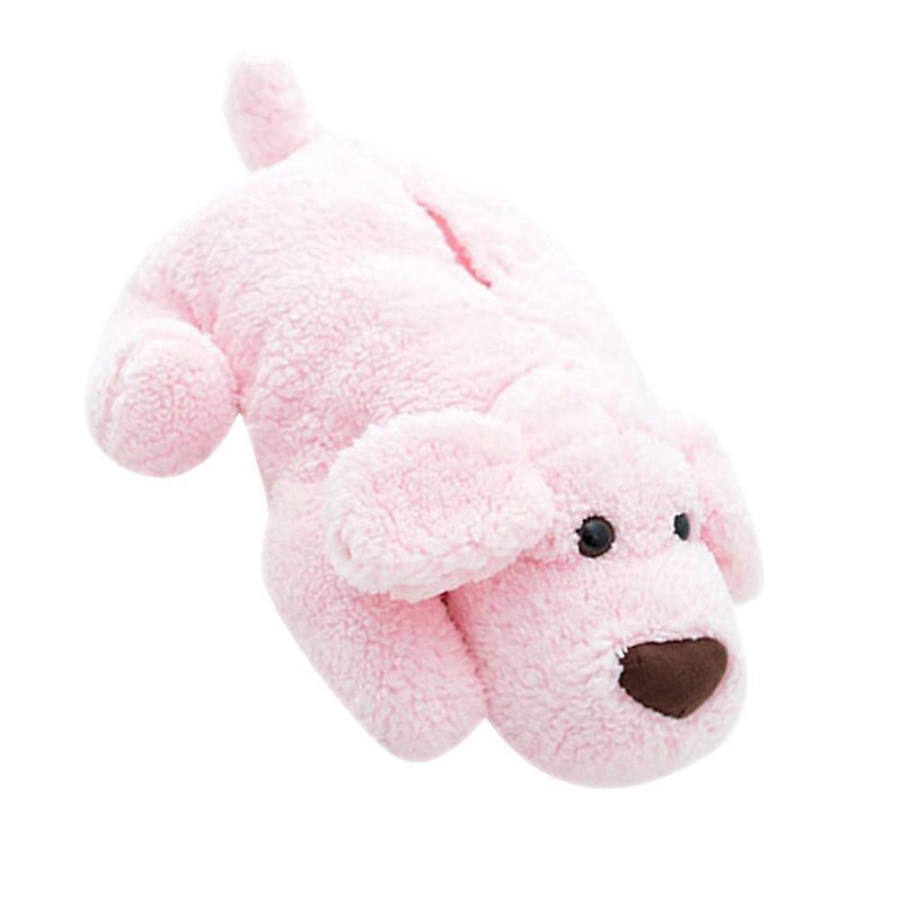 Cartoon Dog Plush Tissue Box Set for Holding Paper Pink Design