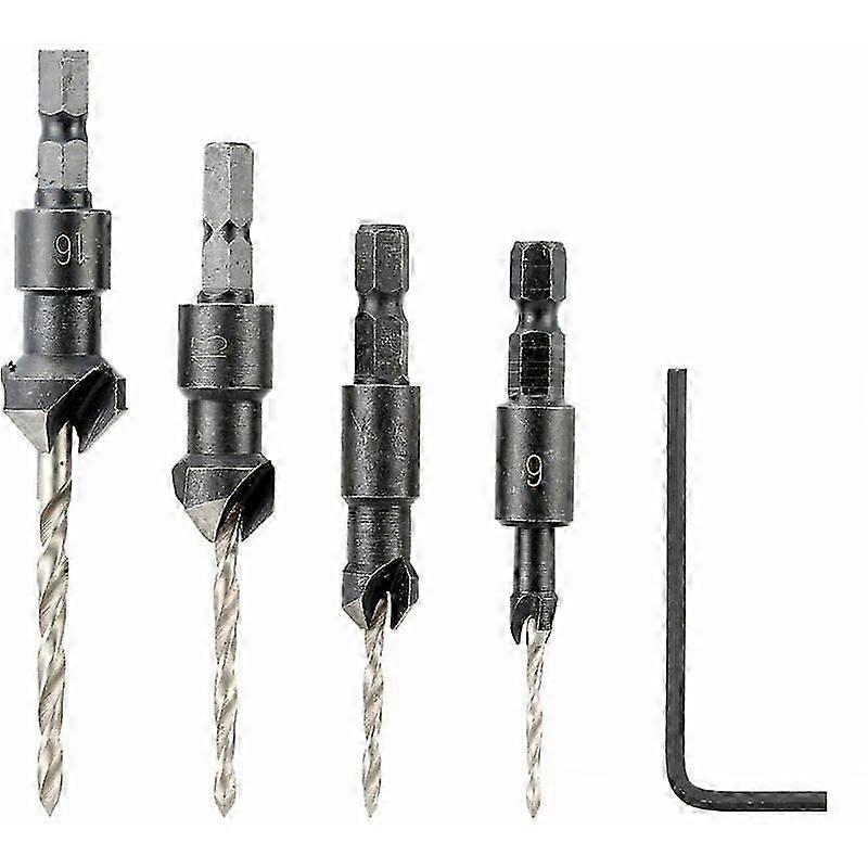 Countersunk head conical drill bit, special shaped hexagonal drill bit, wood hole saw