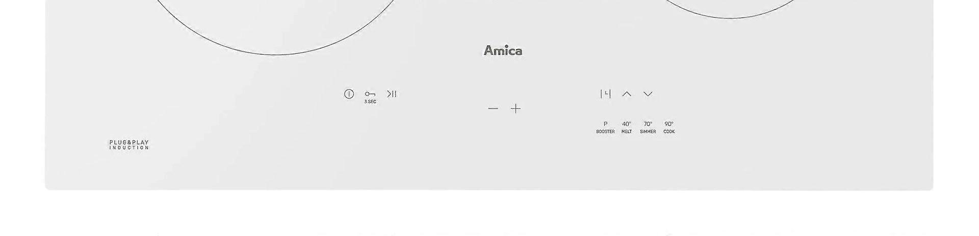 Table de cuisson à induction Amica Pidh6140phtuln 3.0 Blanc