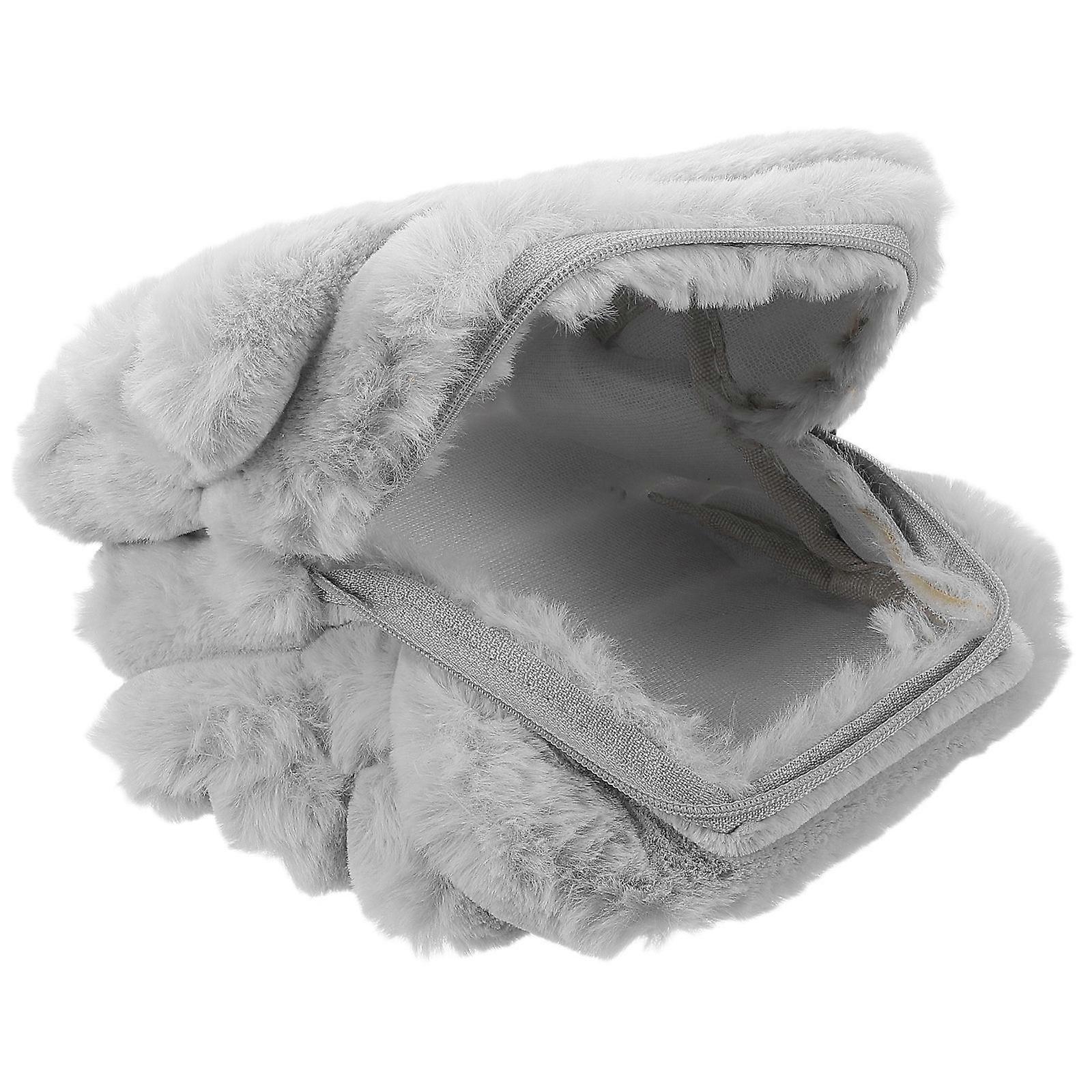 Spacious Plush Makeup Case for Storage Use 2Pcs Travel Makeup Bags