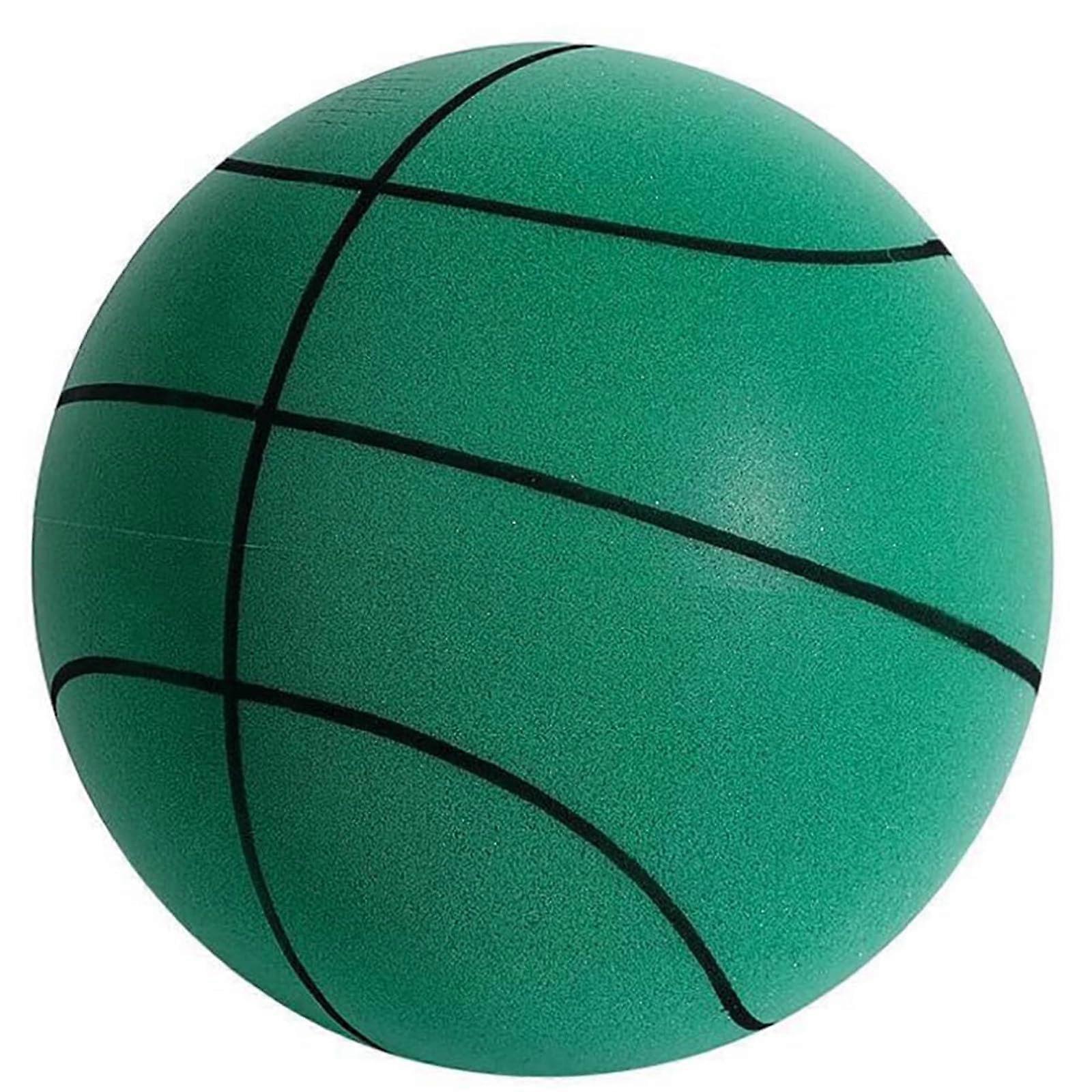 Silent Basketball Indoor Quiet Training Foam Ball Density Foam Easy To Grip Uncoated Green 18cm