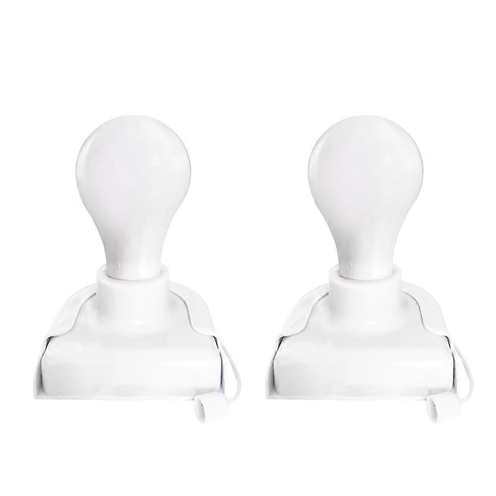 2 Pack Stick Up Battery Operated Light Bulb, Closet Light Bulb, Self Adhesive Wall Mounted Light Fixture with Pull Chain