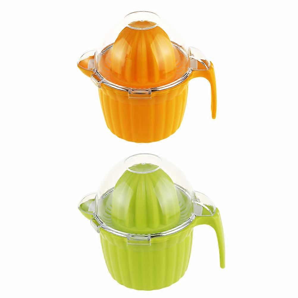 Household Fruit Squeezer Manual Juice Maker 2Pcs Hand Press Plastic Tool