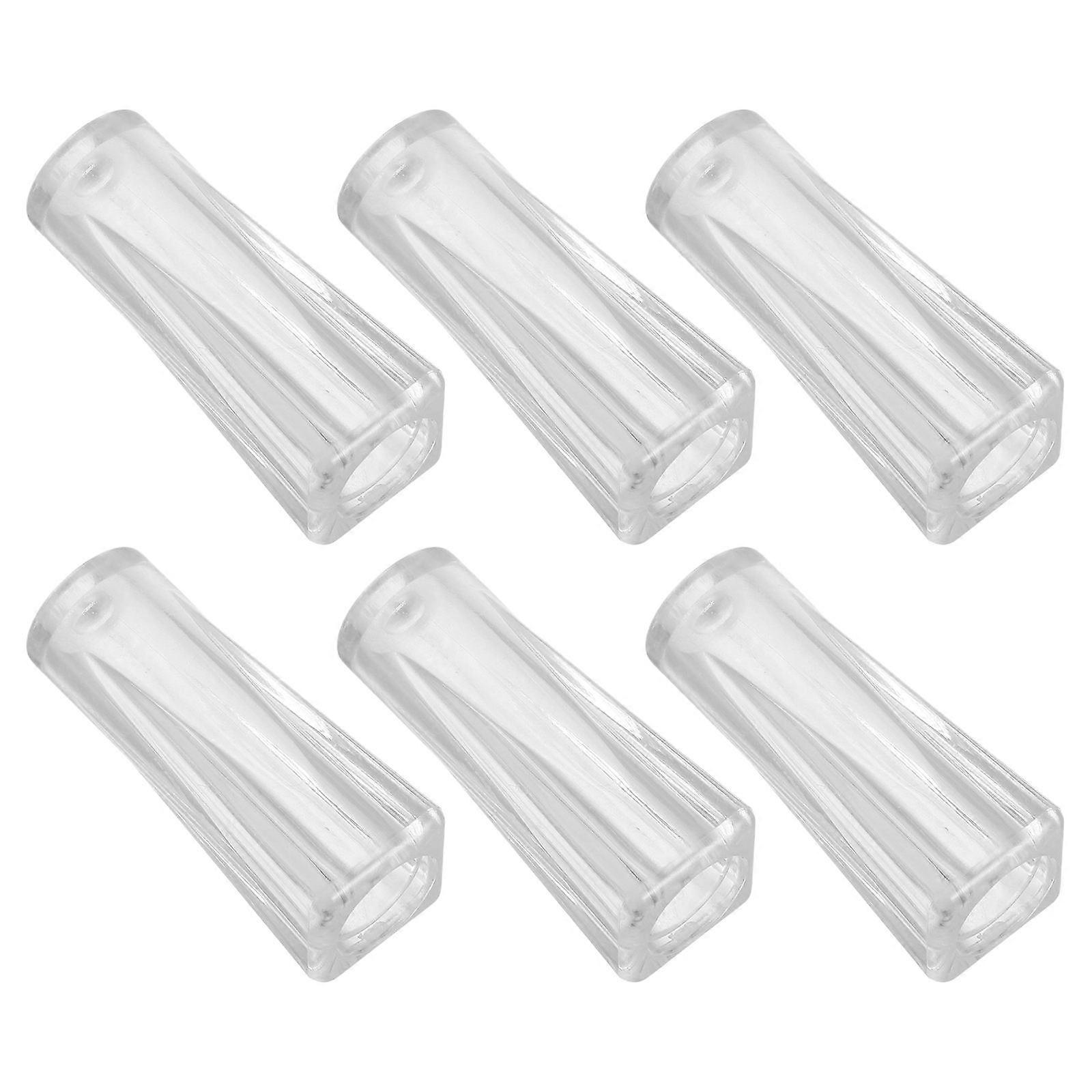 Plastic Pull Cord Knobs Clear Decorative Tassels for Curtains Bedroom Use 6Pcs
