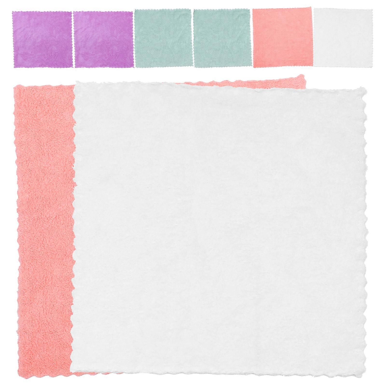 Square Towels Face Washing Towels for Absorption 16Pcs Assorted Colors