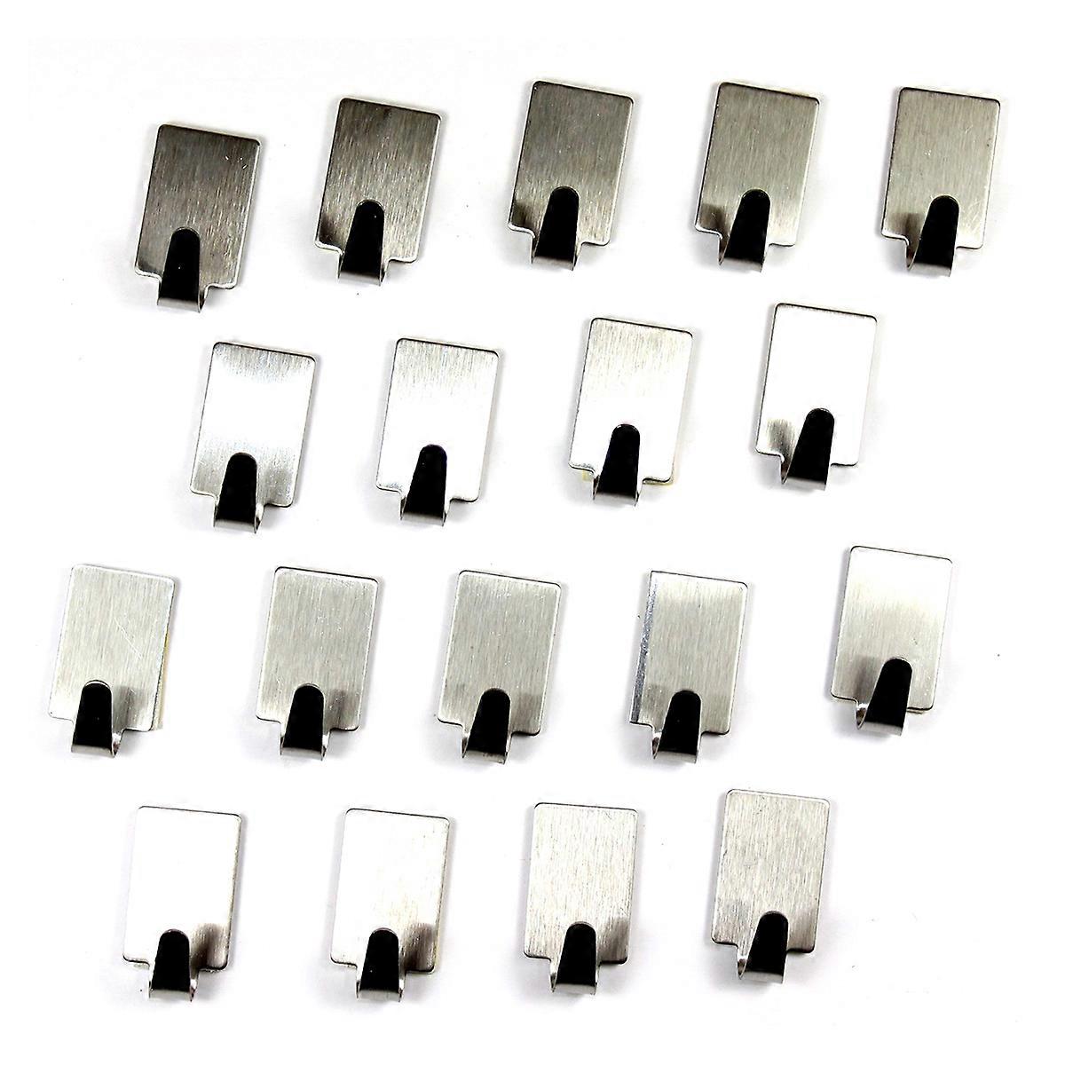 Adhesive Wall Hooks Stainless Steel for Kitchen Bathroom 72Pcs Pack