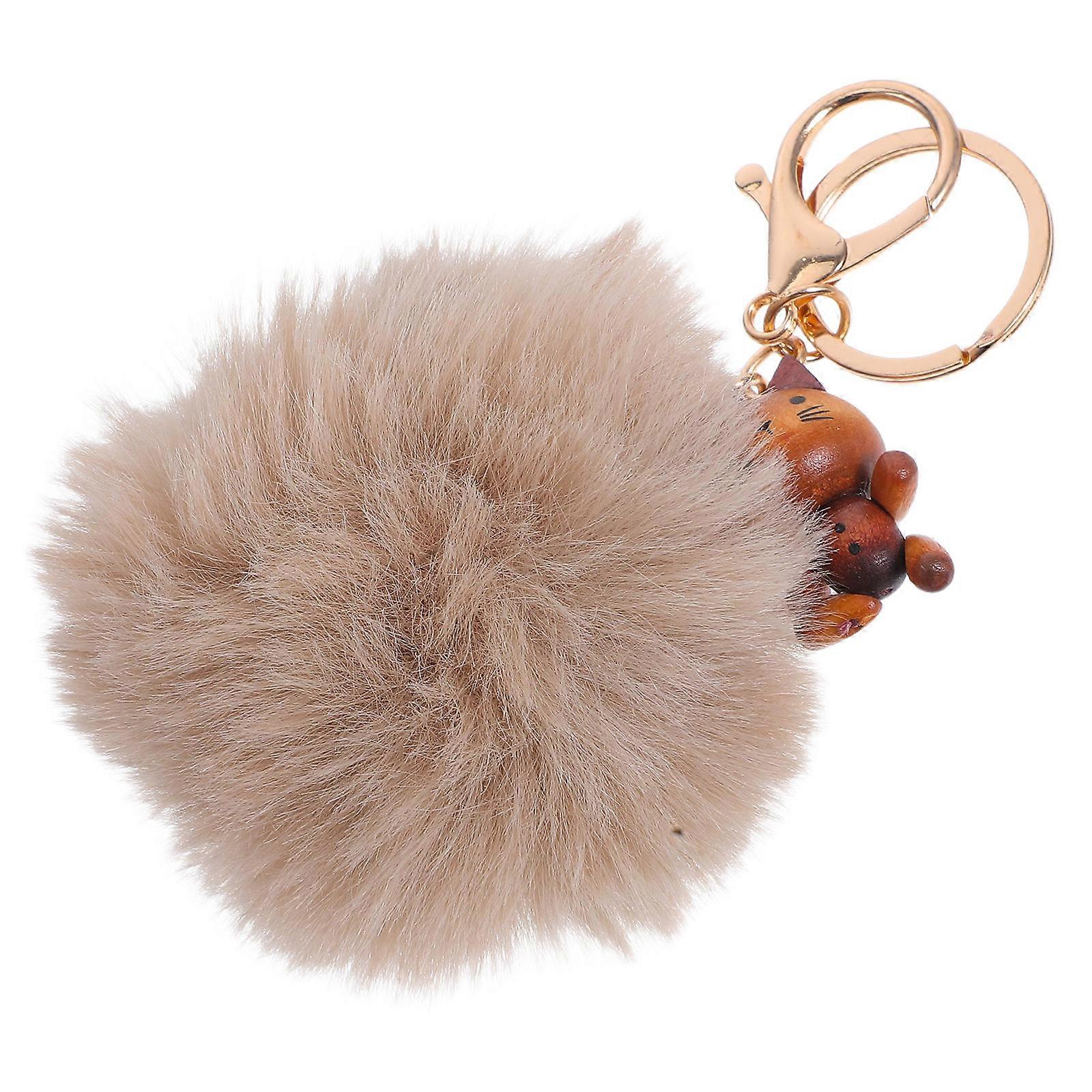 Creative Vintage Wooden Cat Keychain 5Pcs Decorative Keyring Set