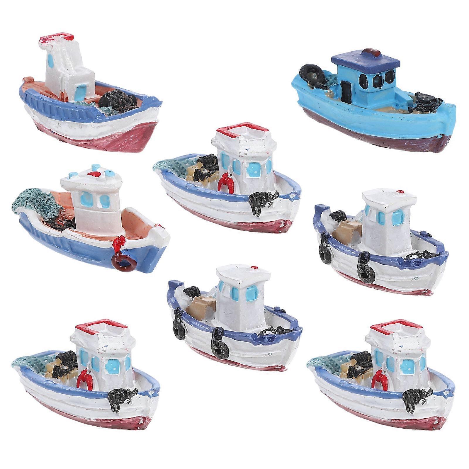 Miniature Beach Boat Decor for 40Pcs Beach Style Decoration Set
