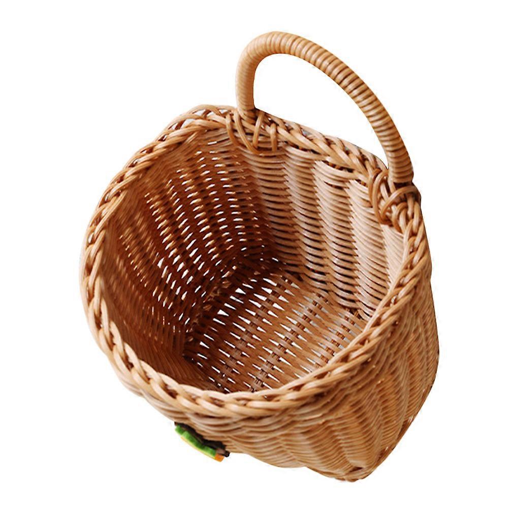 Wall Hanging Basket Kitchen Storage Basket for Plastic Woven Use 4Pcs