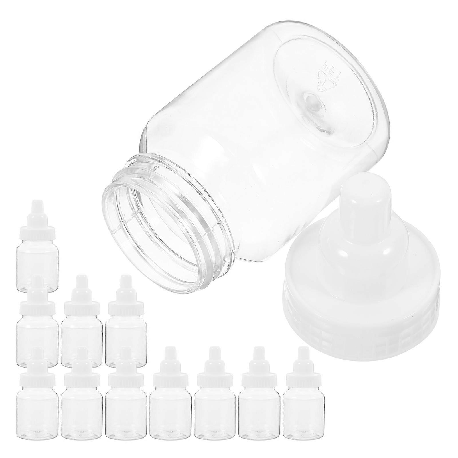 Candy Packaging Box 24 Pcs Milk Bottle Shape Suitable For Festivals Weddings Birthdays Clear PP Material Storage Solution