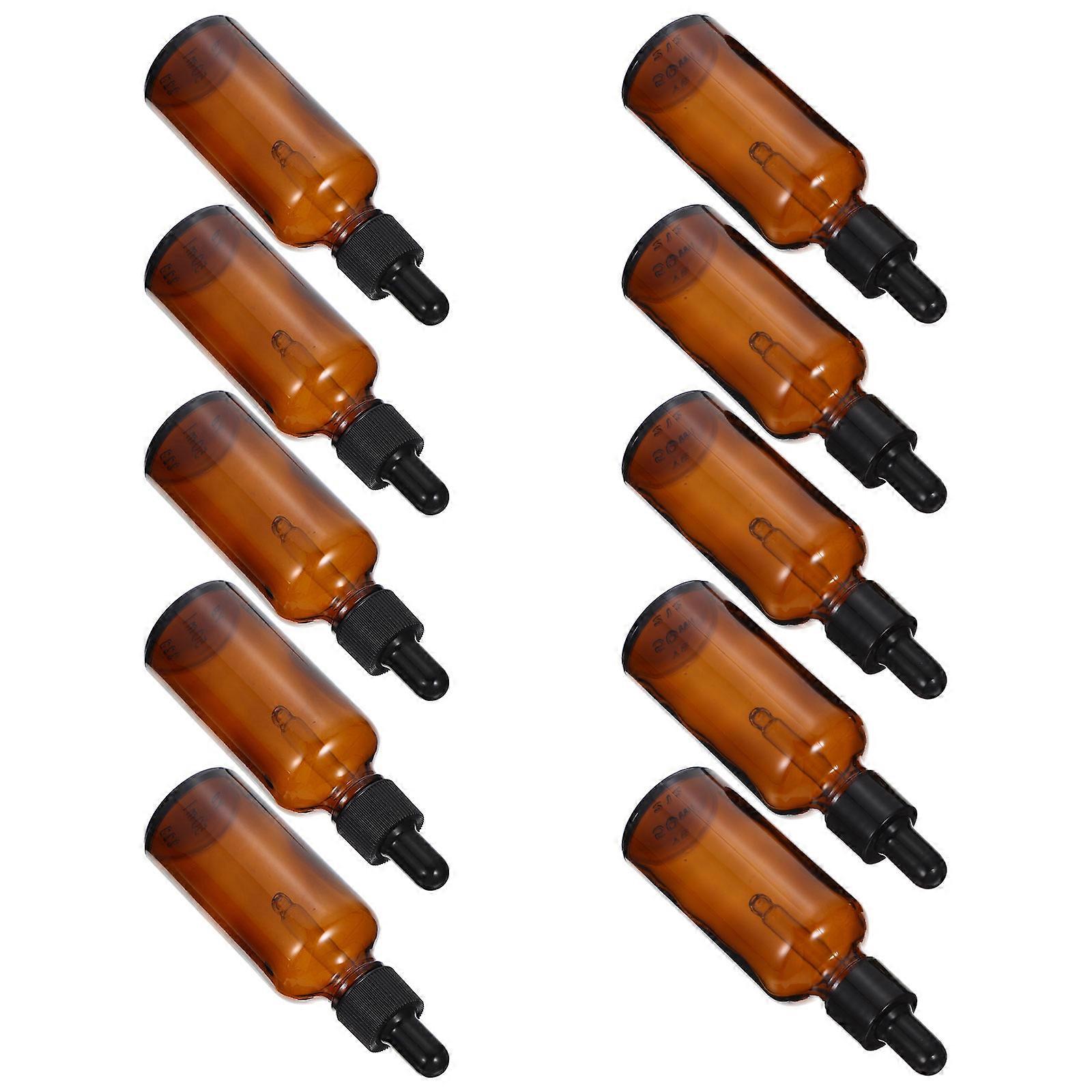 Glass Dropper Bottle Essential Oil Bottles for Storage 10Pcs Portable Set