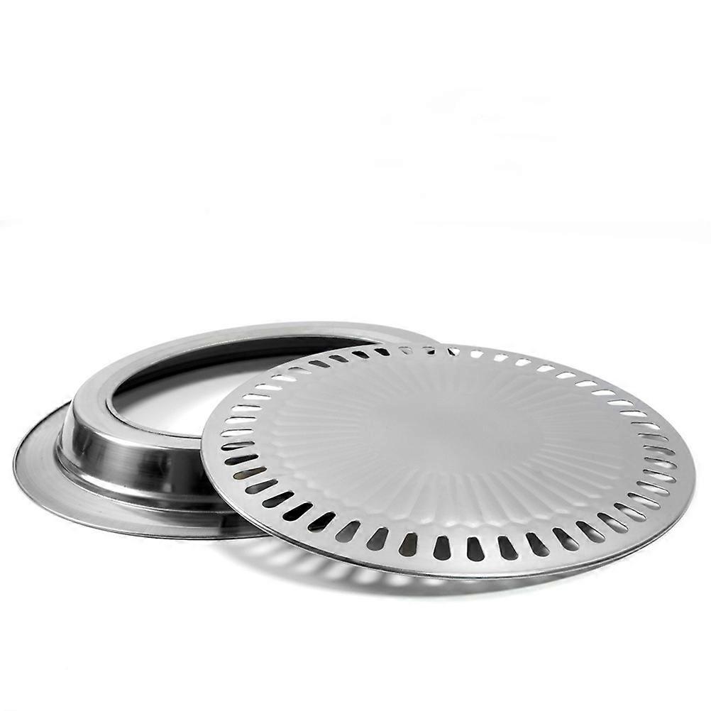 Silver Non-Stick Barbecue Tray Designed For Home Use And Cooking 30*30 CM Square 1Set