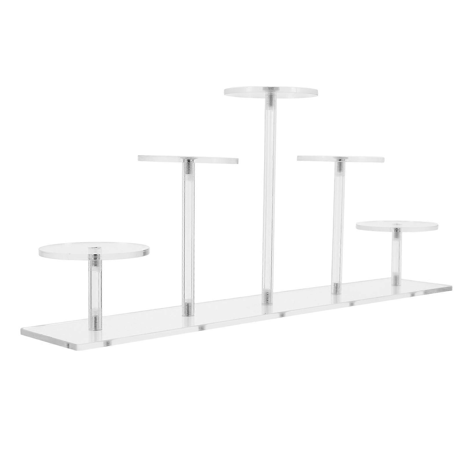 Acrylic Clear Display Stand for Jewelry with 2Sets Multi-Layer Holder