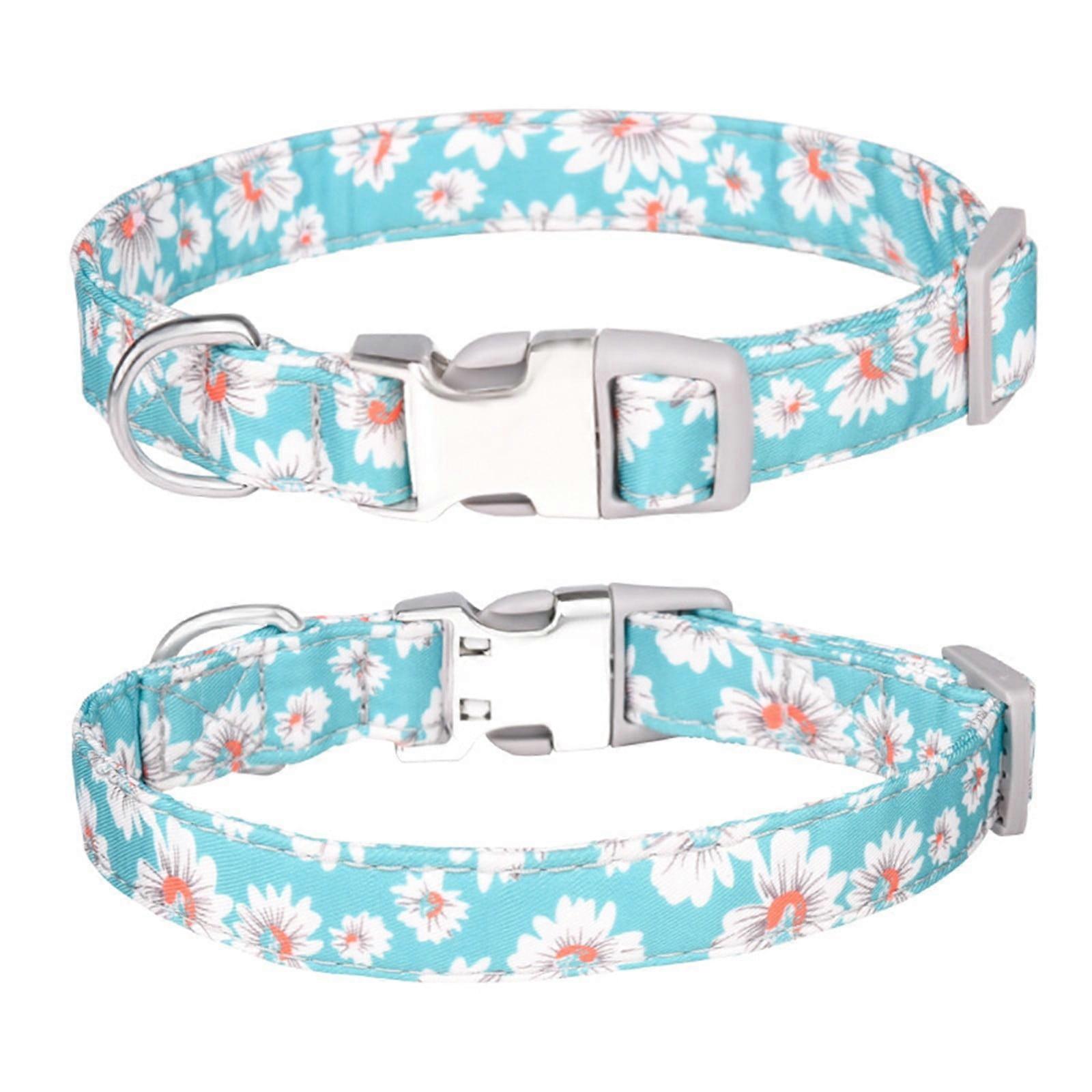 SKYESHEALLY Unbranded Multicolored Printed Pet Collar With Anti Loss Letter Engraved Dog Collar Boho Style Dog Leash Collar