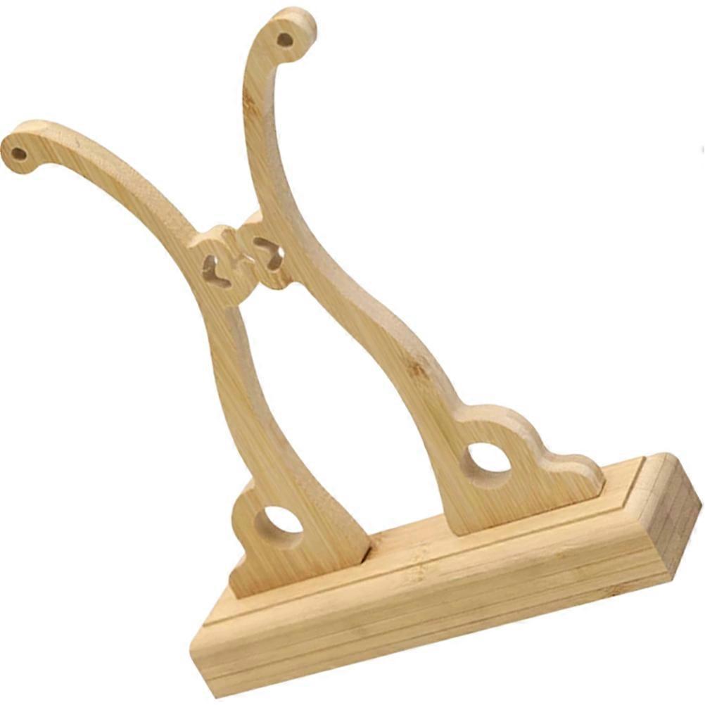 Round Hand Fan Holder Decorative Bamboo Stand for Storage Use 2Pcs