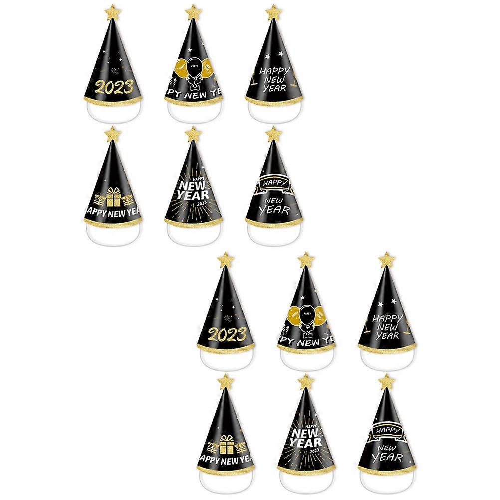 New Year Themed Party Paper Hats Assorted Color Suitable For Adults Kids 60Pcs Party Supplies