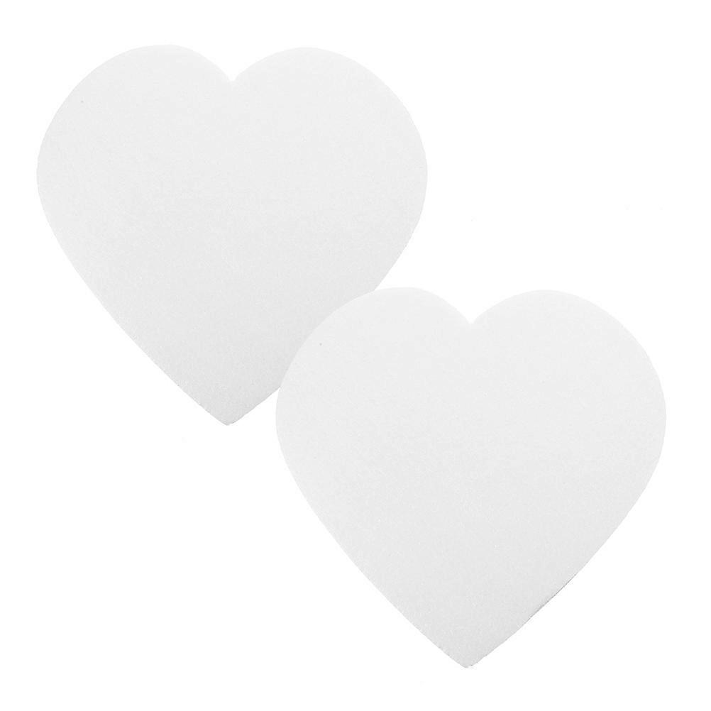 White Foam Heart Shaped Cake Dummy for Wedding Use 8Pcs