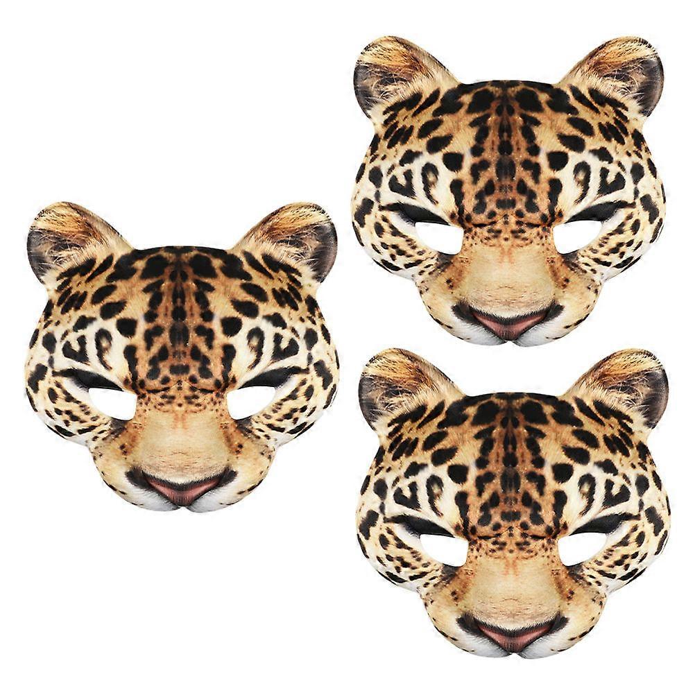 Halloween Cosplay Mask Leopard Style with 9Pcs for Masquerade