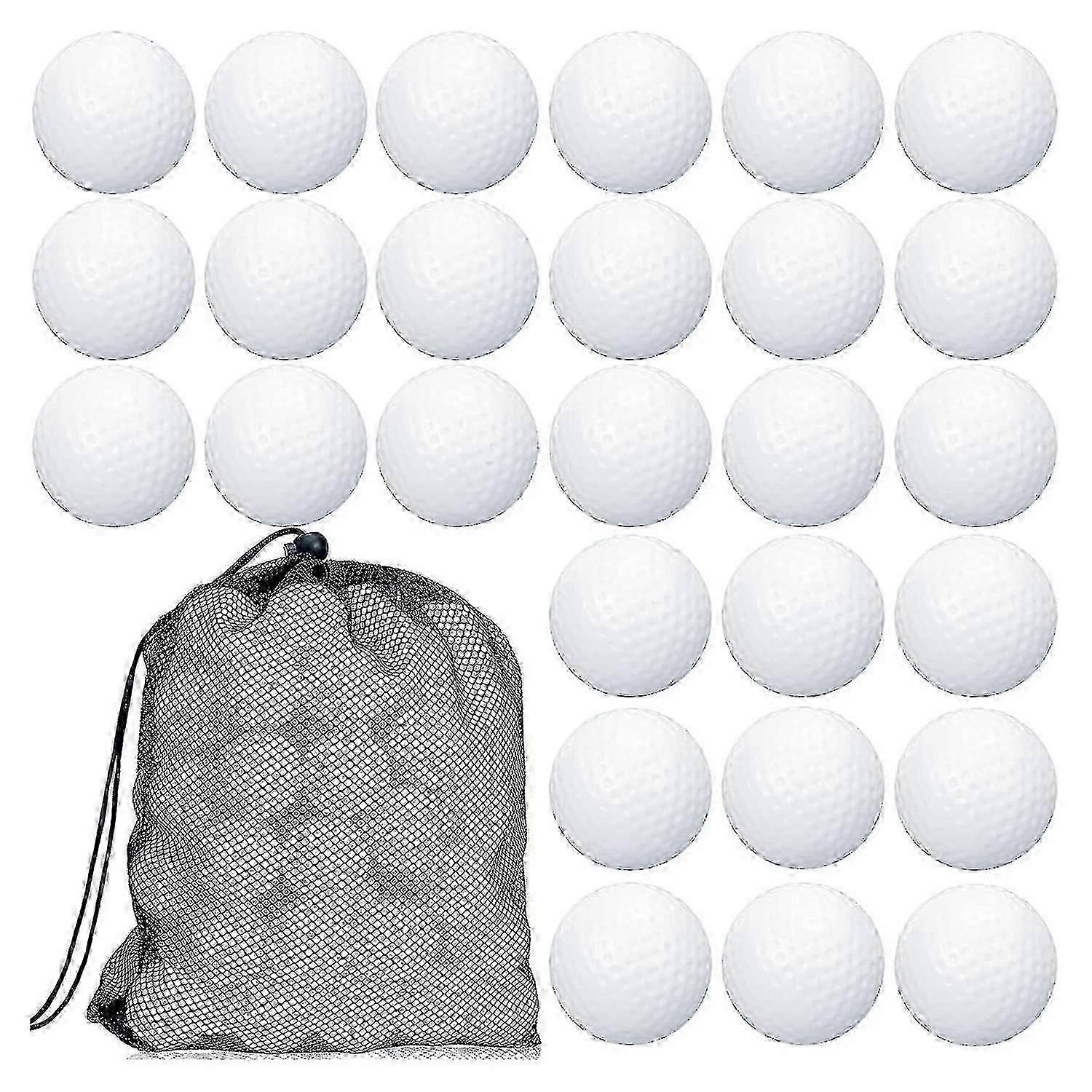100 Pcs Eco-Friendly Hollow Golf Balls with Drawstring Storage Bag