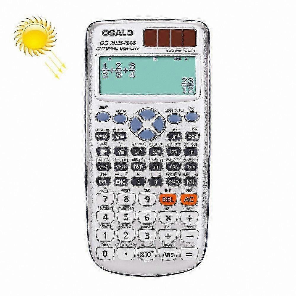 10+2 Digits Multifunctional Scientific Calculator for Students with Solar Power