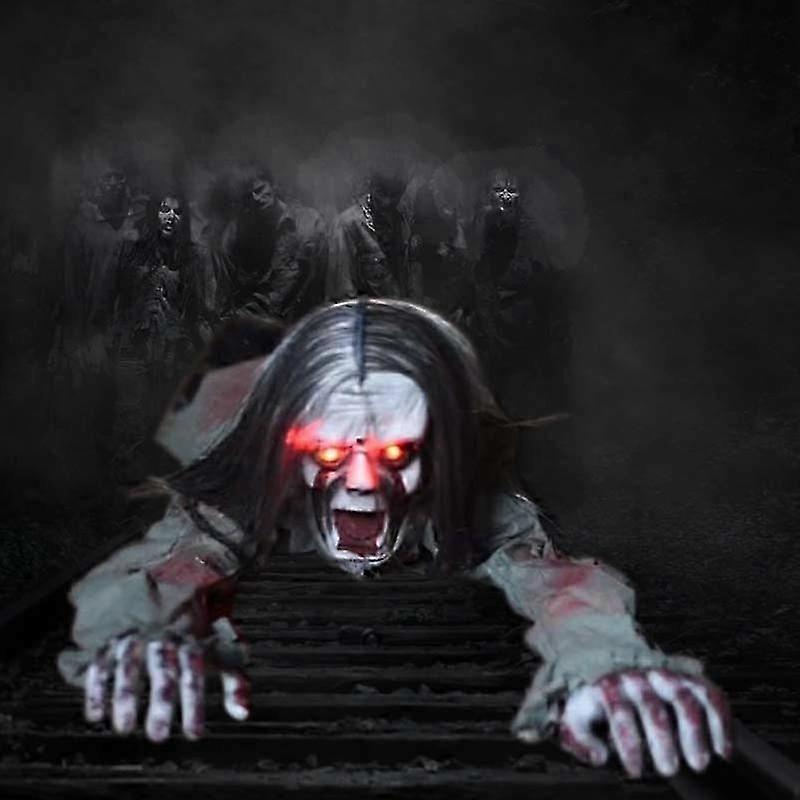 Halloween Decorations Horror Crawling Ghosts Simulation Long Hair Bald head Ghosts