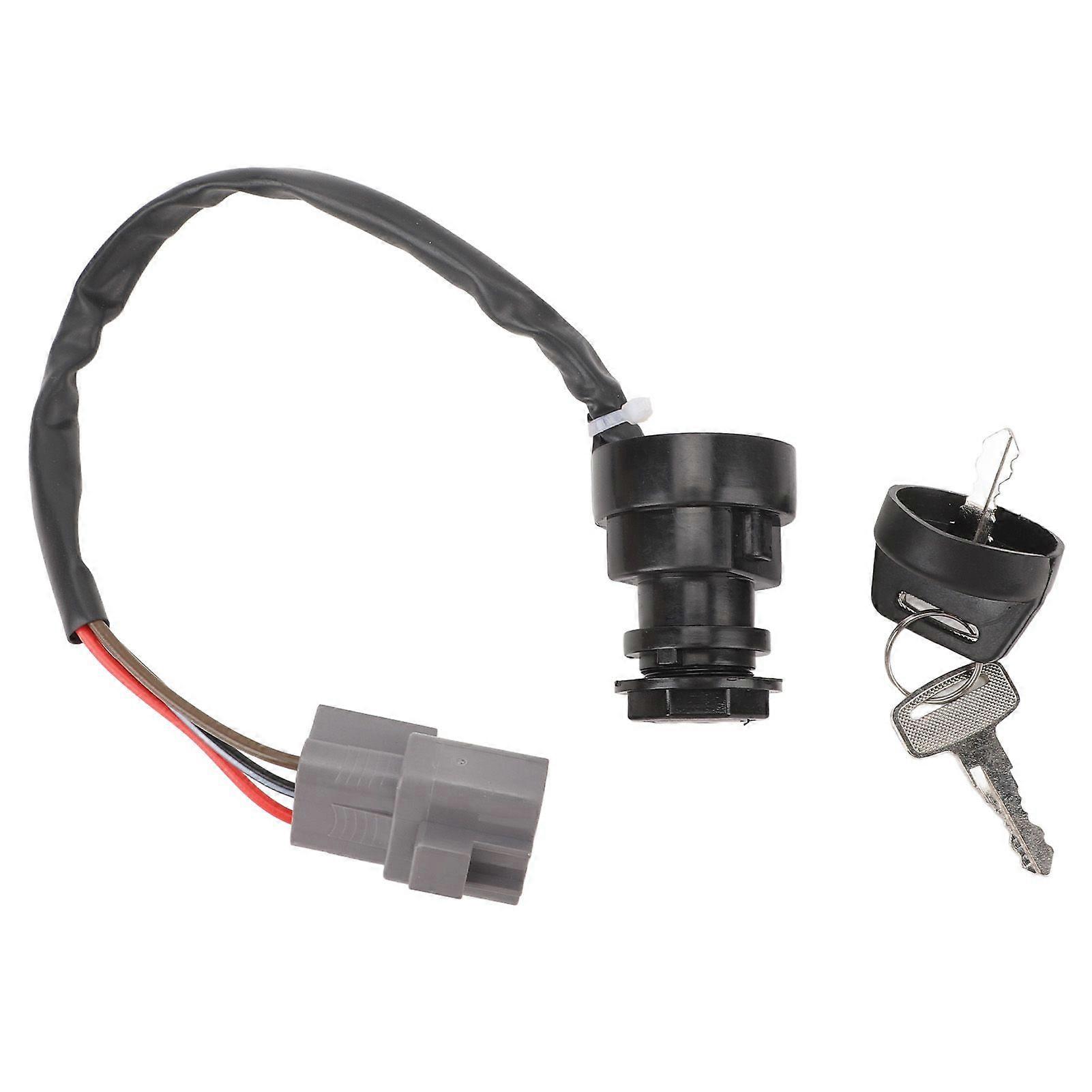 3 Wire ATV Ignition Switch with Key Stable Performance Ignition Starter Switch for Grizzly 700 YFM700 2007 2008