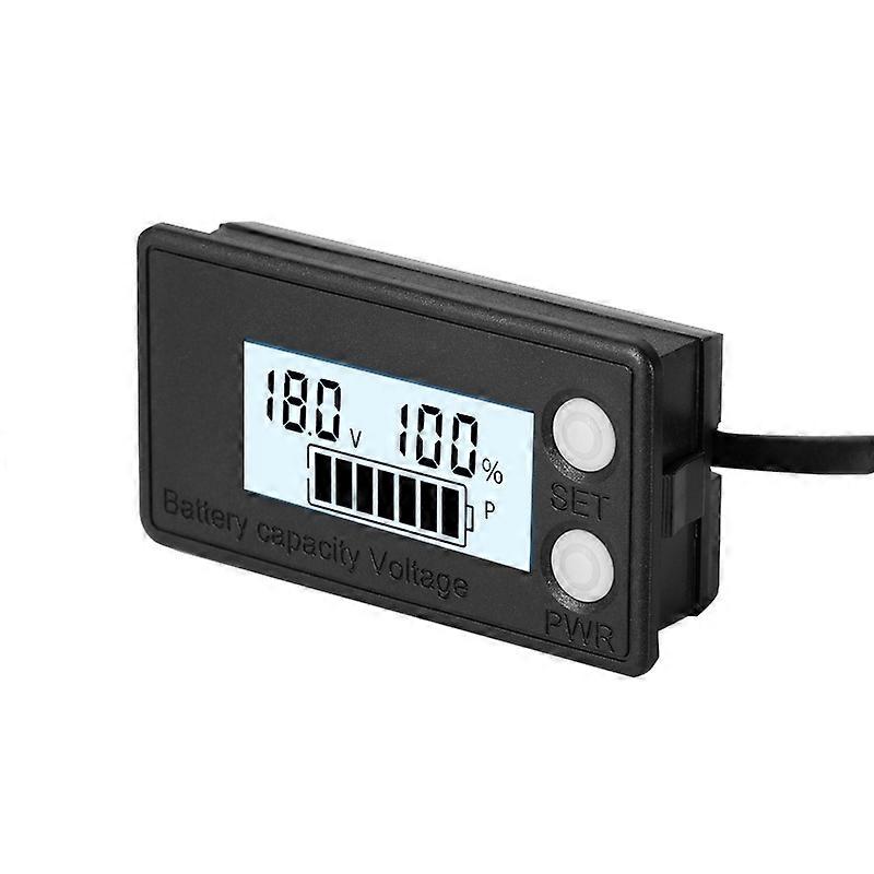 Waterproof Battery Digital Voltage Meter 8-100V (White) 8-100V (White)