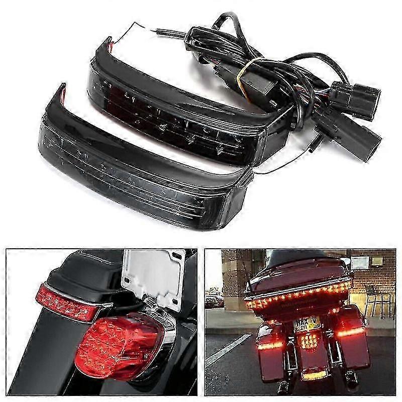دراجة نارية بقيادة الذيل جولة حزمة بدوره ضوء مربع الأمتعة Runing مصباح لهارلي بجولة / الطريق الملك / الكترا الانزلاق / flhr 2014-2019