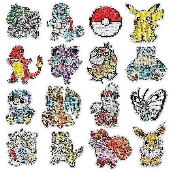 16pcs Iron-on Patches for Kids, Fabric Ironing Patches, Sewing Patches for Jeans, Clothes