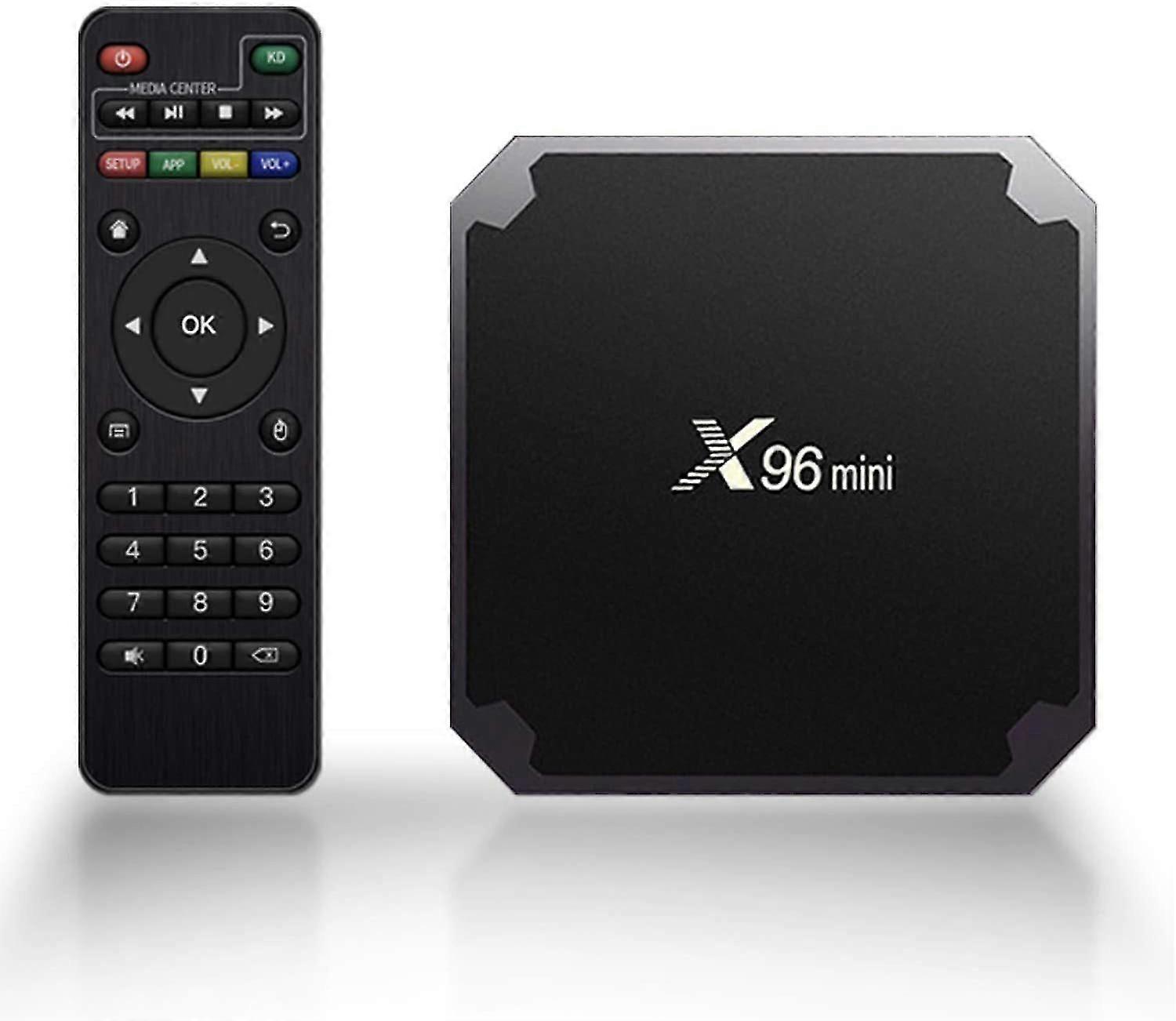 X96 Mini Streaming Multimedia Player Android 9.0 4K TV Box with Amlogic S905W Quad-Core Chipset, 2GB RAM + 16GB eMMC, with WiFi and LAN100M(Black)